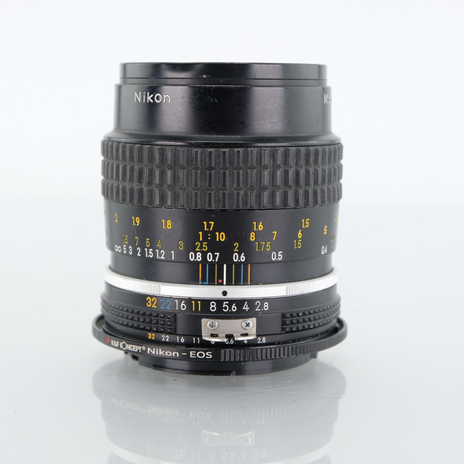 Canon EF Mount Nikon Micro Nikkor 55mm f2.8 Macro Lens Ai-s Adapted Manual Focus